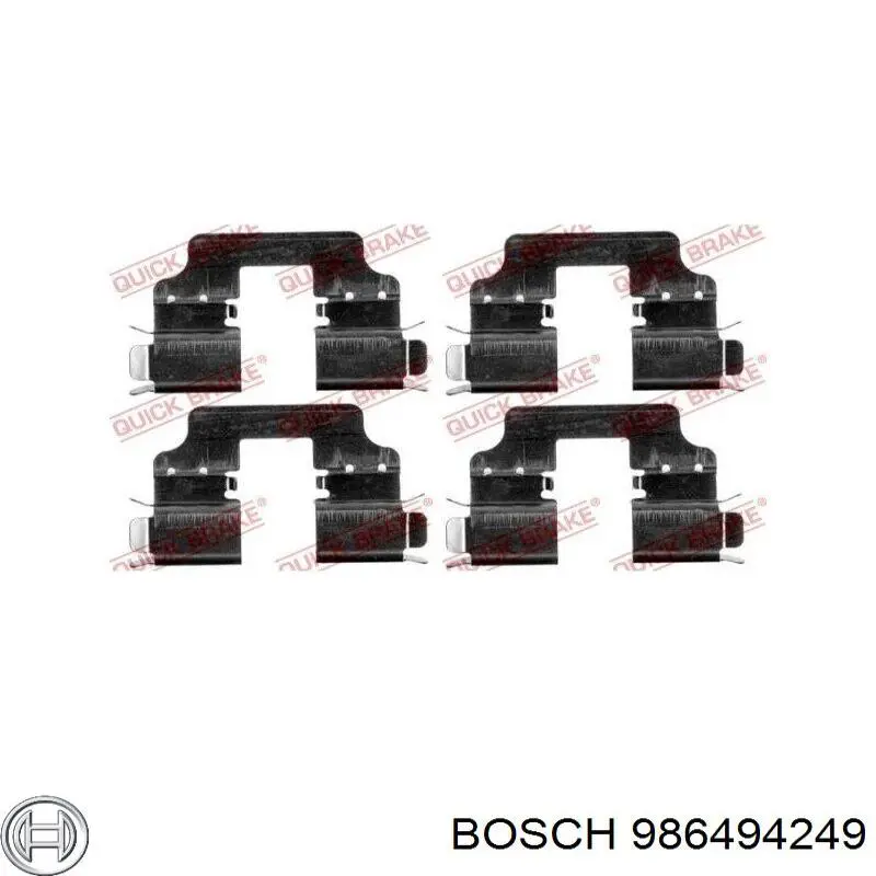 986494249 Bosch Колодки гальмівні задні, дискові