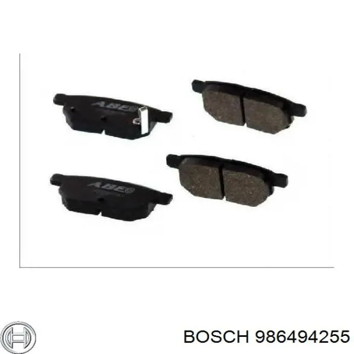 986494255 Bosch Колодки гальмівні задні, дискові