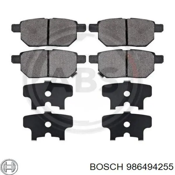 Задні гальмівні колодки 986494255 Bosch