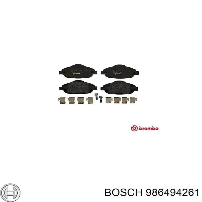 Гальмівні колодки Bosch 986494261 ціна, від 30.83 USD