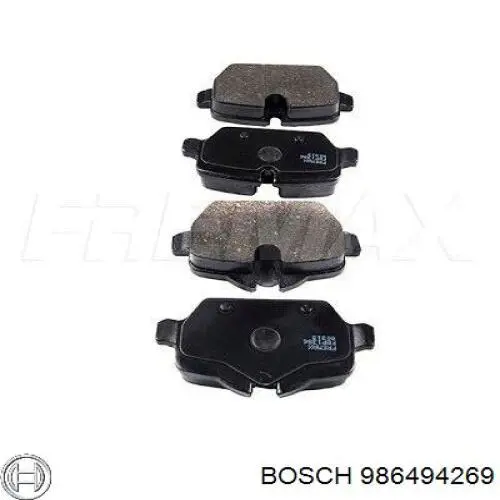 Задні гальмівні колодки 986494269 Bosch