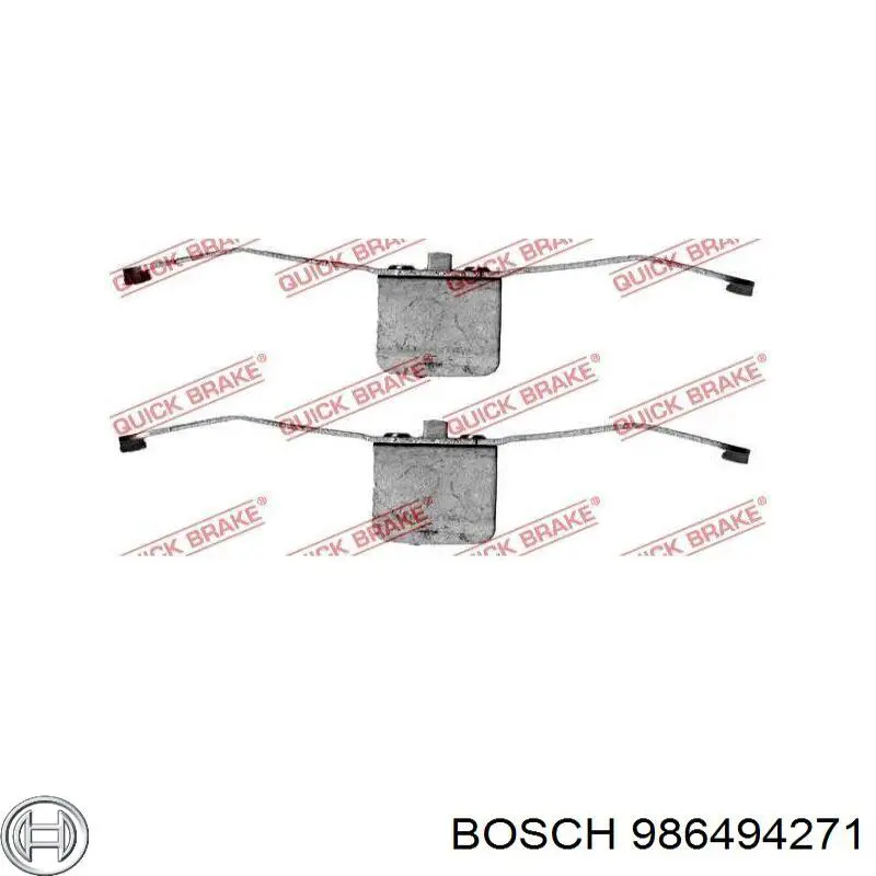 986494271 Bosch колодки гальмівні передні, дискові
