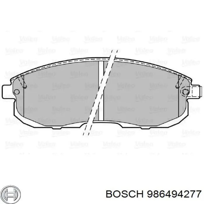 Купити 986494277 Bosch Колодки гальмівні передні, дискові