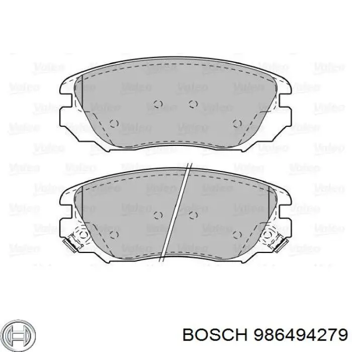 Передні тормозні колодки 986494279 Bosch