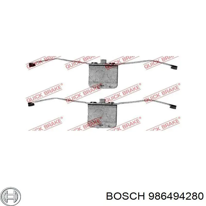 986494280 Bosch колодки гальмівні передні, дискові