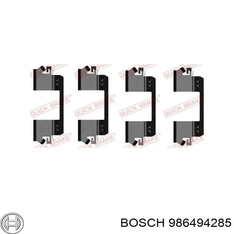 986494285 Bosch Передні гальмівні колодки