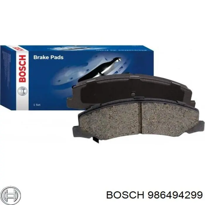 986494299 Bosch колодки гальмівні передні, дискові