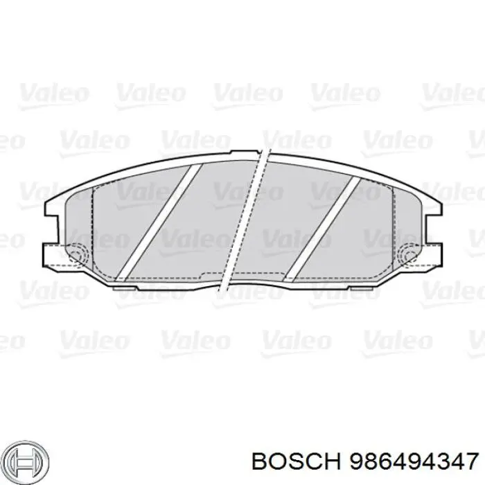 Передні тормозні колодки 986494347 Bosch