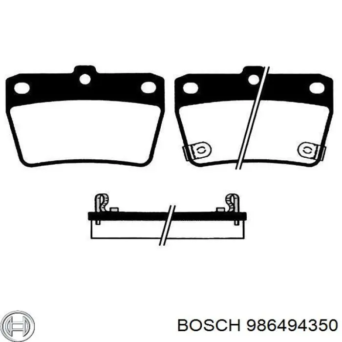 986494350 Bosch Колодки гальмівні задні, дискові