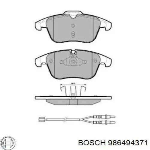Гальмівні колодки Bosch 986494371 ціна, від 38.84 USD