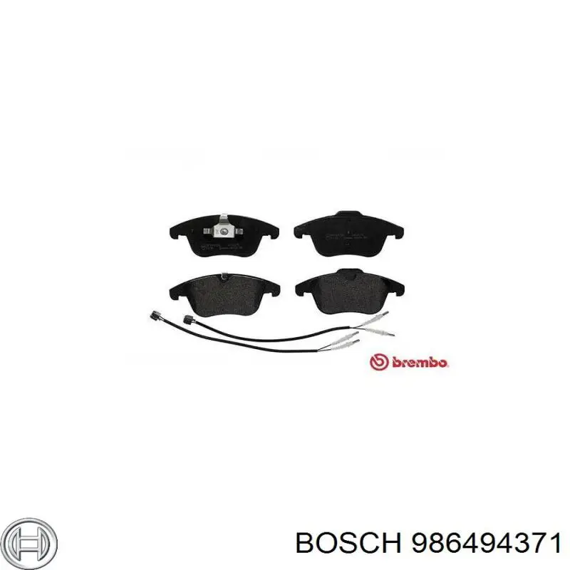 Передні тормозні колодки 986494371 Bosch