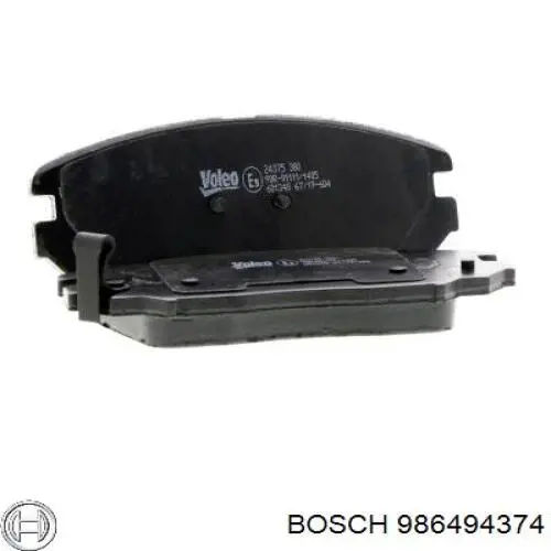 Колодки гальмівні передні, дискові 986494374 Bosch