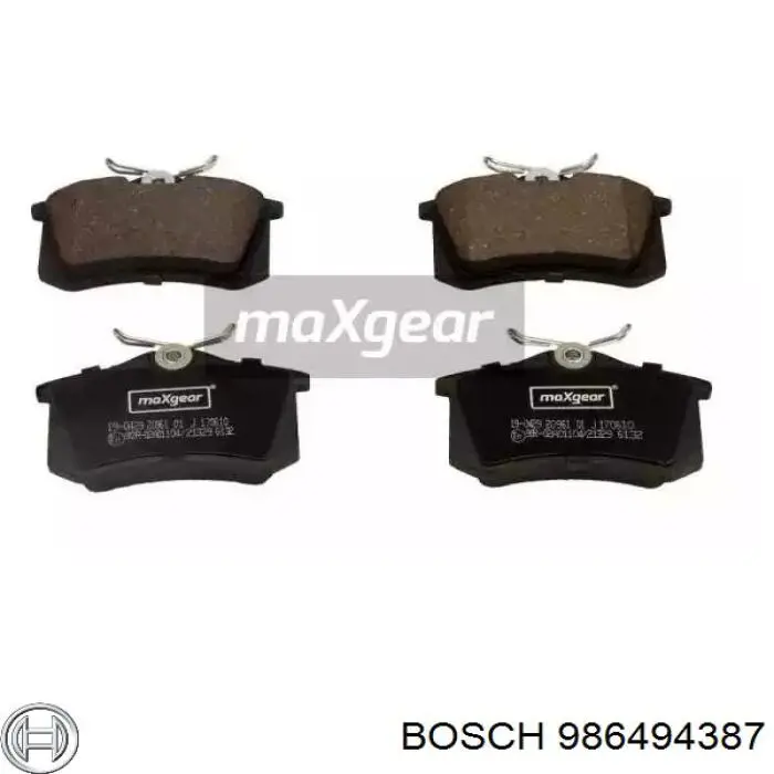 Купити 986494387 Bosch Задні колодки