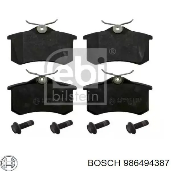 Задні дискові колодки Bosch 986494387