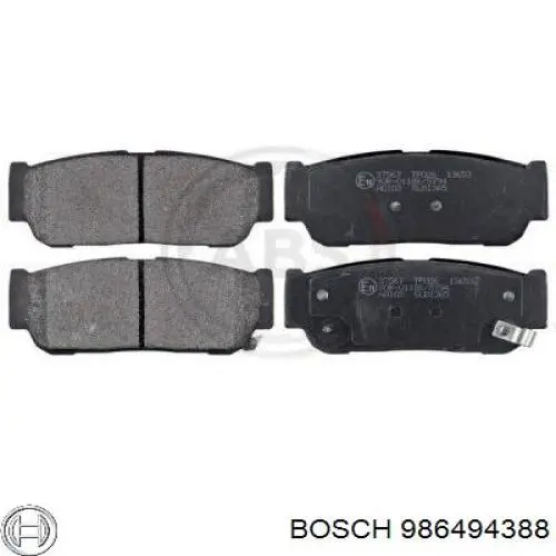 Задні гальмівні колодки Bosch 986494388 ціна, від 20.14 USD