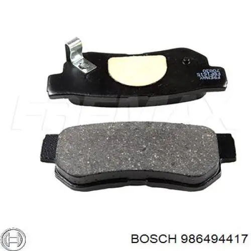 986494417 Bosch колодки гальмові задні, дискові