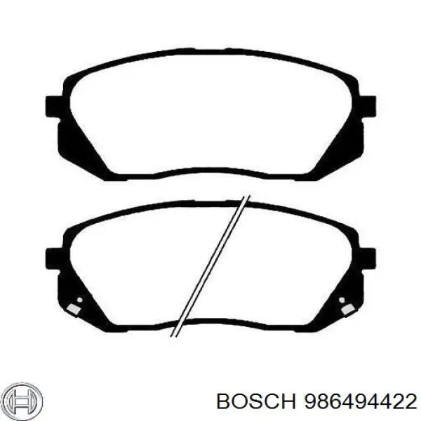 Купити 986494422 Bosch Колодки гальмівні передні, дискові
