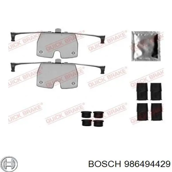 986494429 Bosch Передні гальмівні колодки