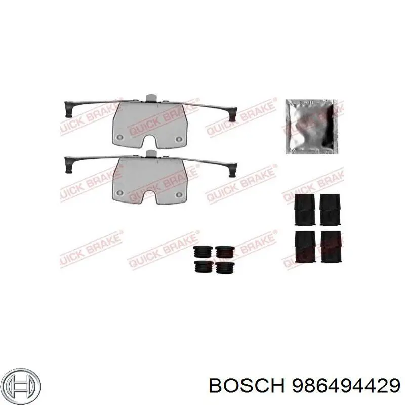 986494429 Bosch колодки гальмівні передні, дискові