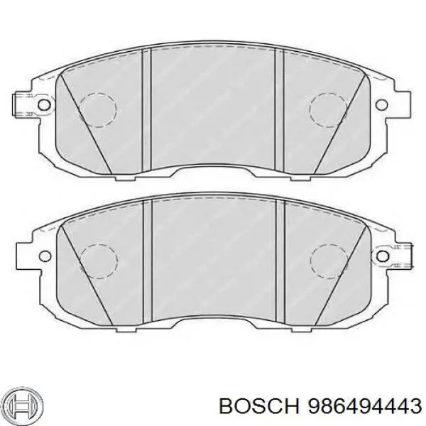 986494443 Bosch колодки гальмівні передні, дискові