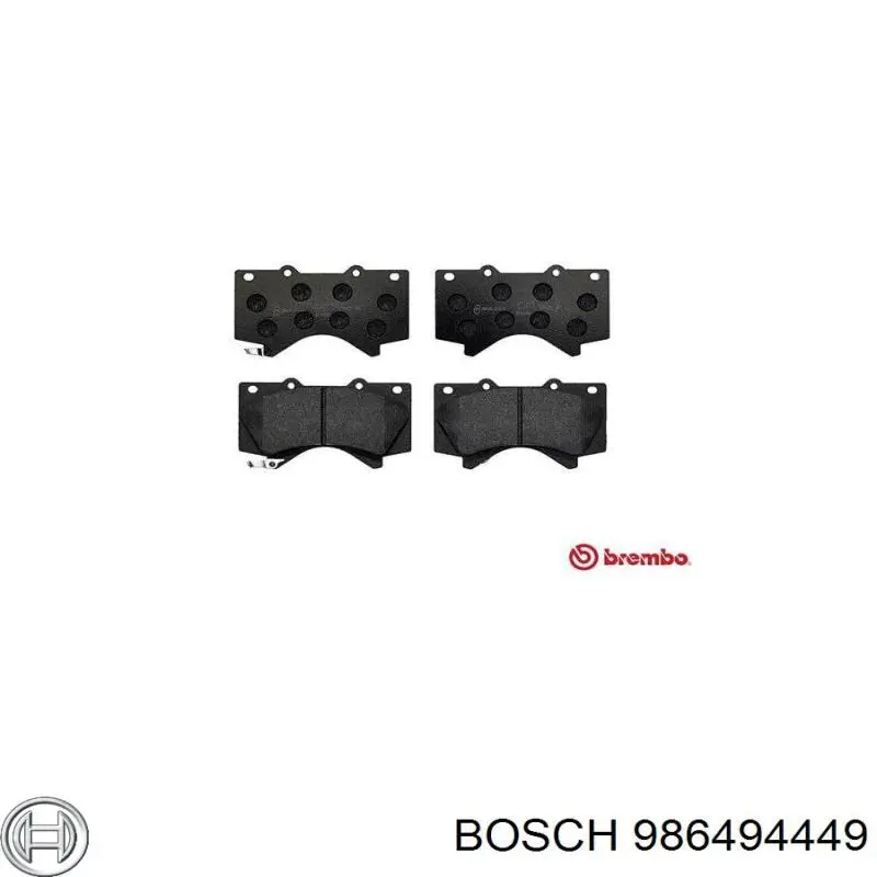 Гальмівні колодки Bosch 986494449 ціна, від 38.09 USD