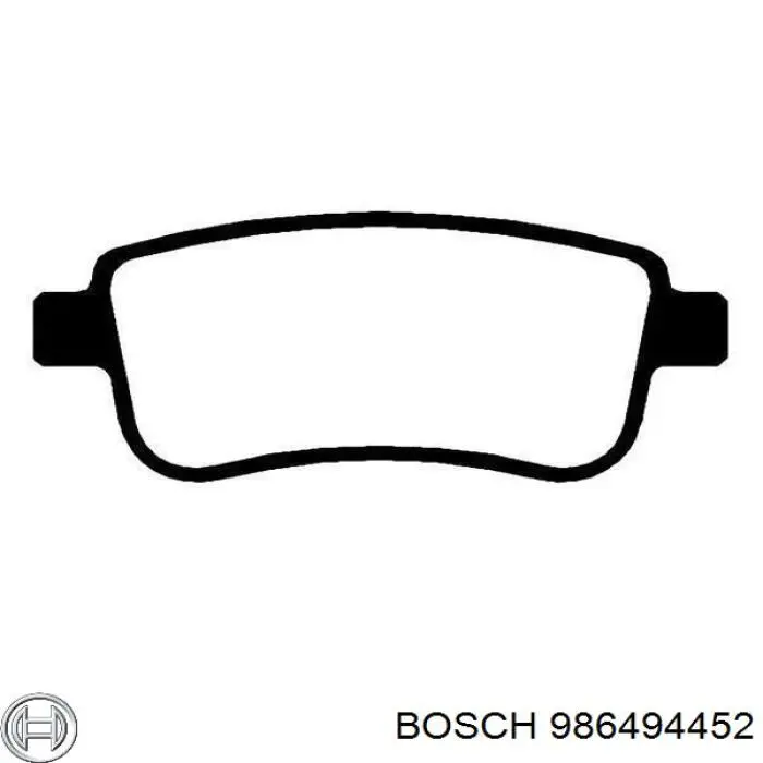986494452 Bosch колодки гальмові задні, дискові