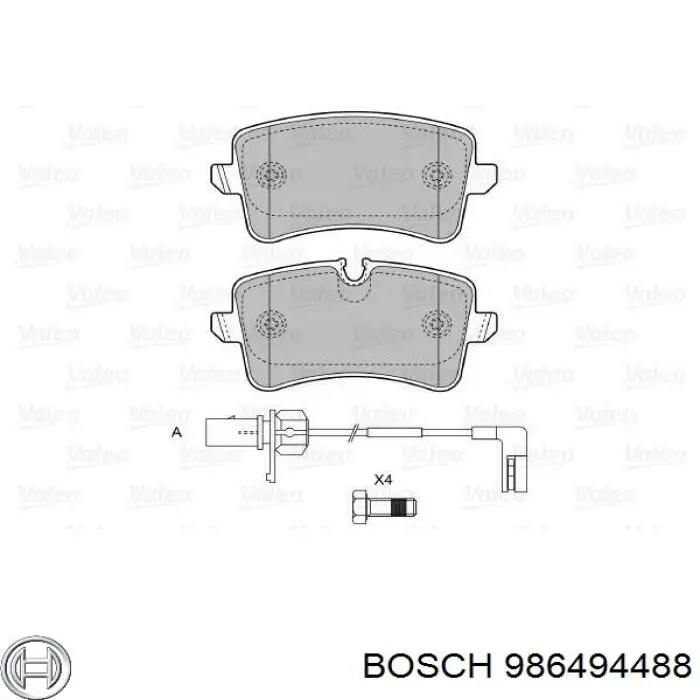 Купити 986494488 Bosch Задні колодки