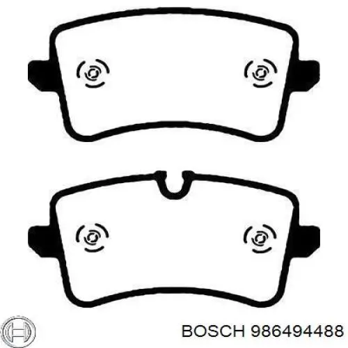 Задні гальмівні колодки Bosch 986494488 ціна, від 42.41 USD