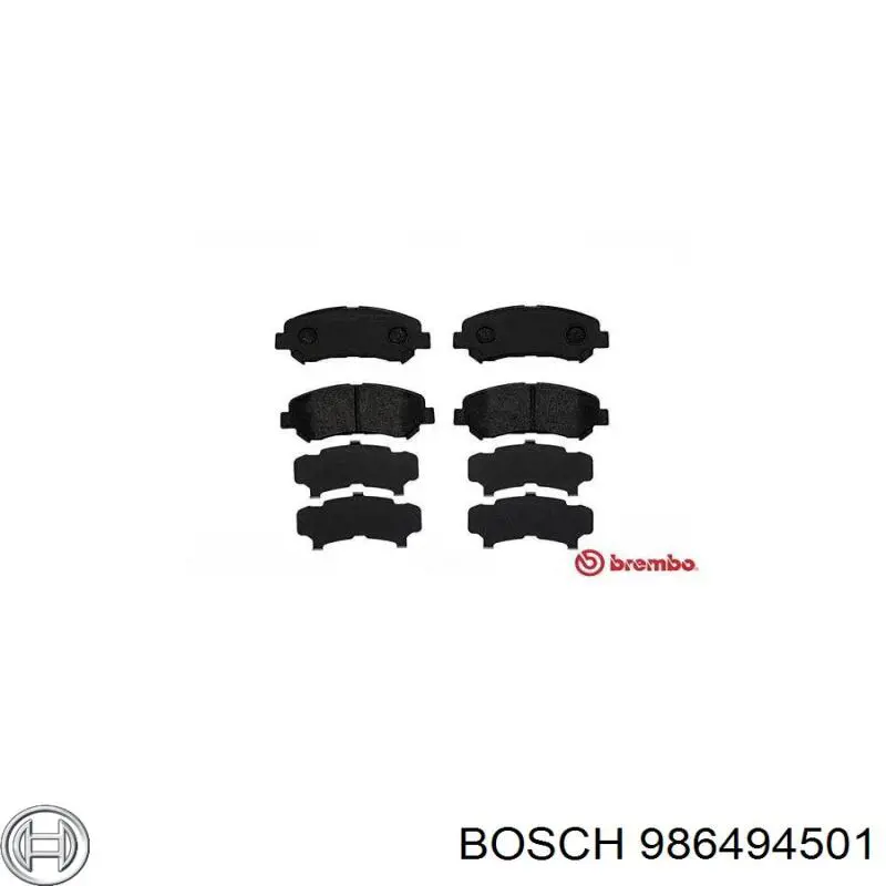 Передні тормозні колодки 986494501 Bosch