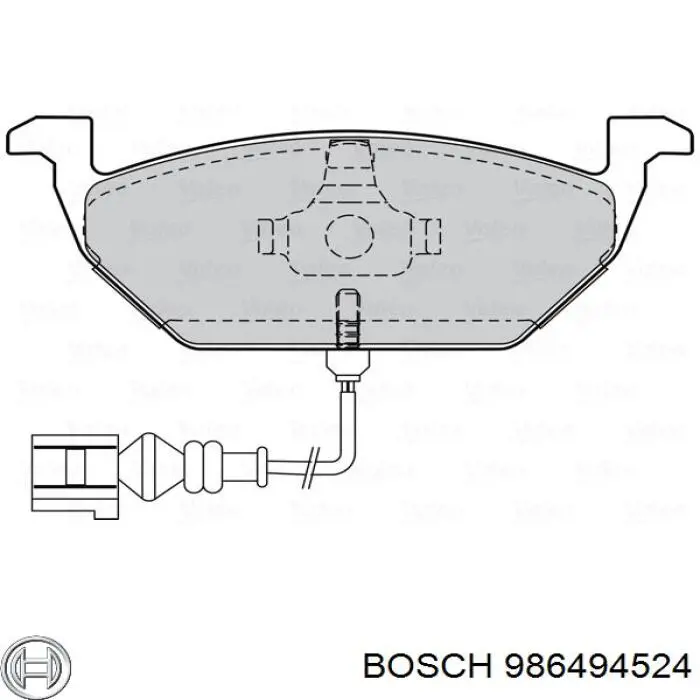 Передні тормозні колодки 986494524 Bosch