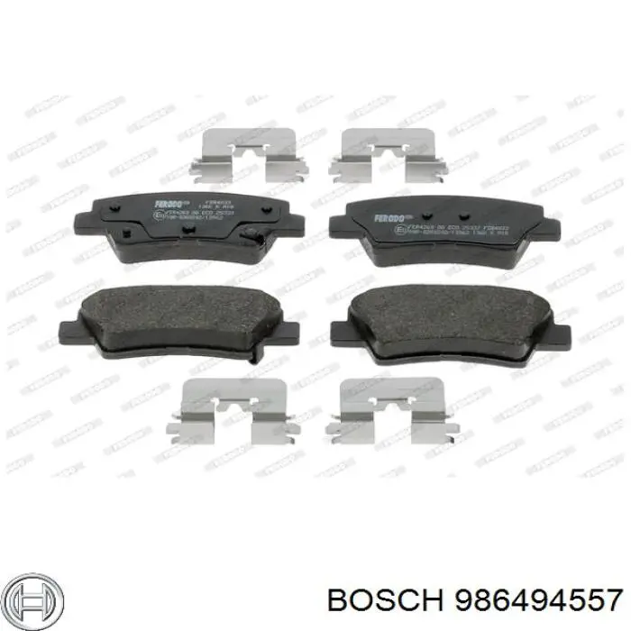Купити 986494557 Bosch Задні колодки