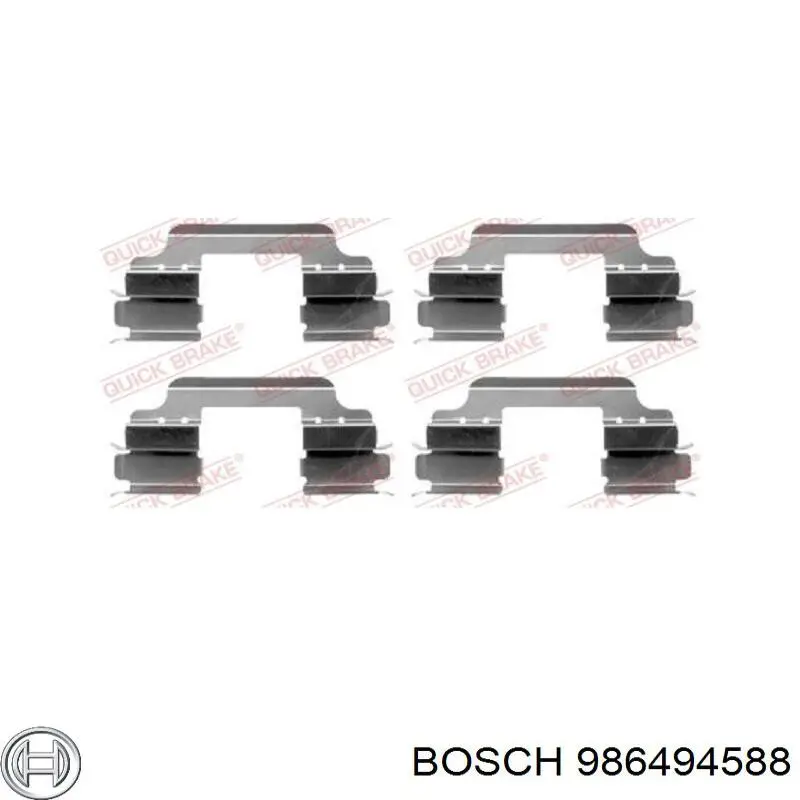 986494588 Bosch колодки гальмівні передні, дискові