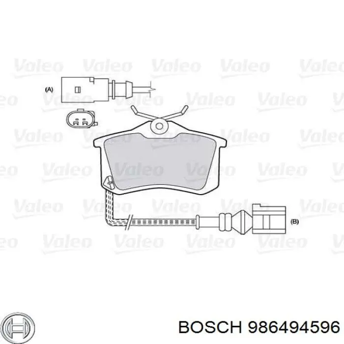 Задні гальмівні колодки Bosch 986494596 ціна, від 18.28 USD