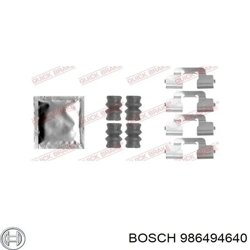 986494640 Bosch колодки гальмові задні, дискові