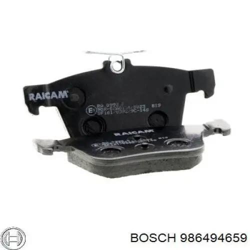 986494659 Bosch Колодки гальмівні задні, дискові