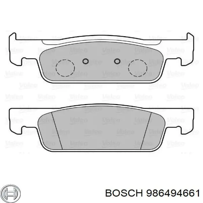Передні тормозні колодки 986494661 Bosch