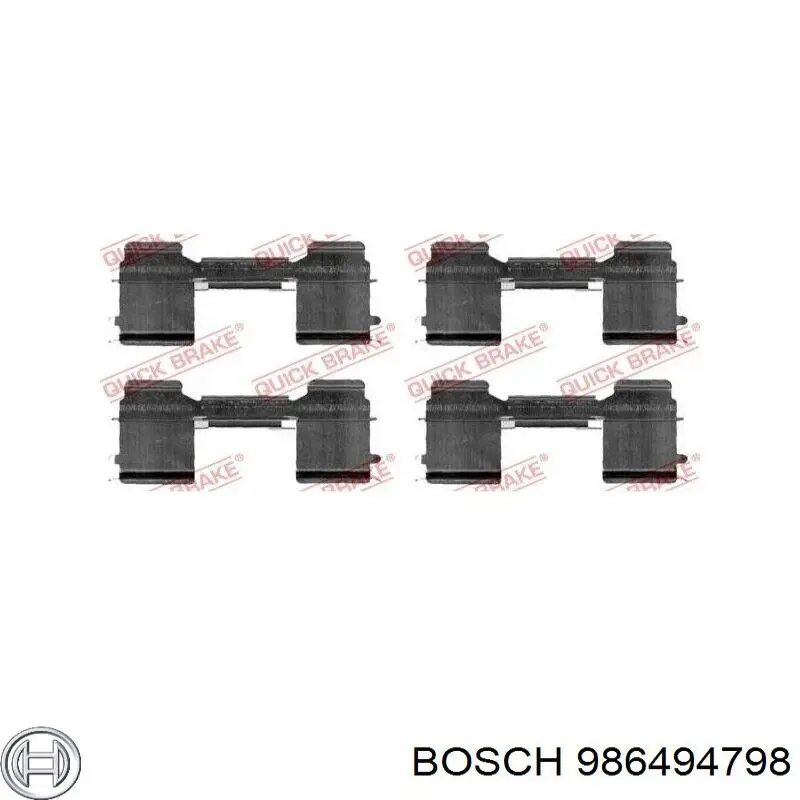 Колодки гальмівні передні, дискові 986494798 Bosch