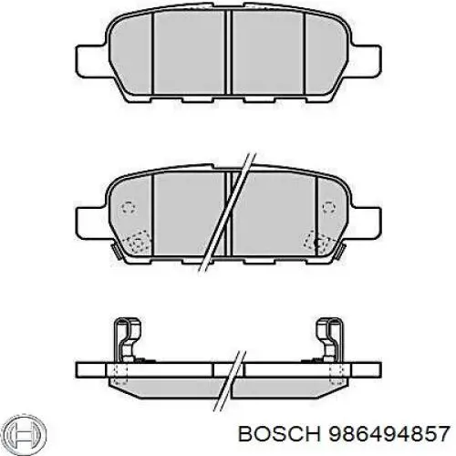 Купити 986494857 Bosch Задні колодки