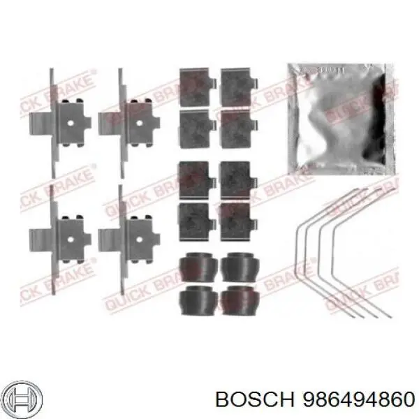 986494860 Bosch Передні гальмівні колодки