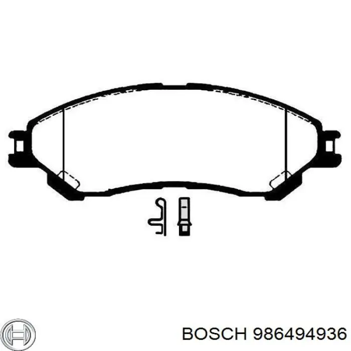 Колодки гальмівні передні, дискові 986494936 Bosch