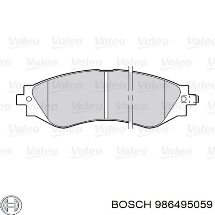 986495059 Bosch колодки гальмівні передні, дискові