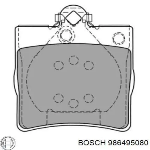 Задні гальмівні колодки Bosch 986495080 ціна, від 14.63 USD