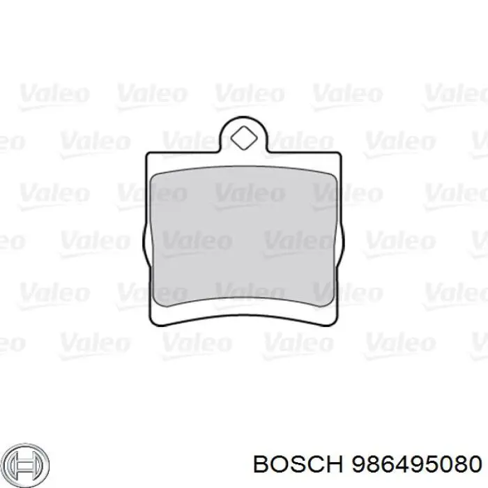 Задні гальмівні колодки 986495080 Bosch