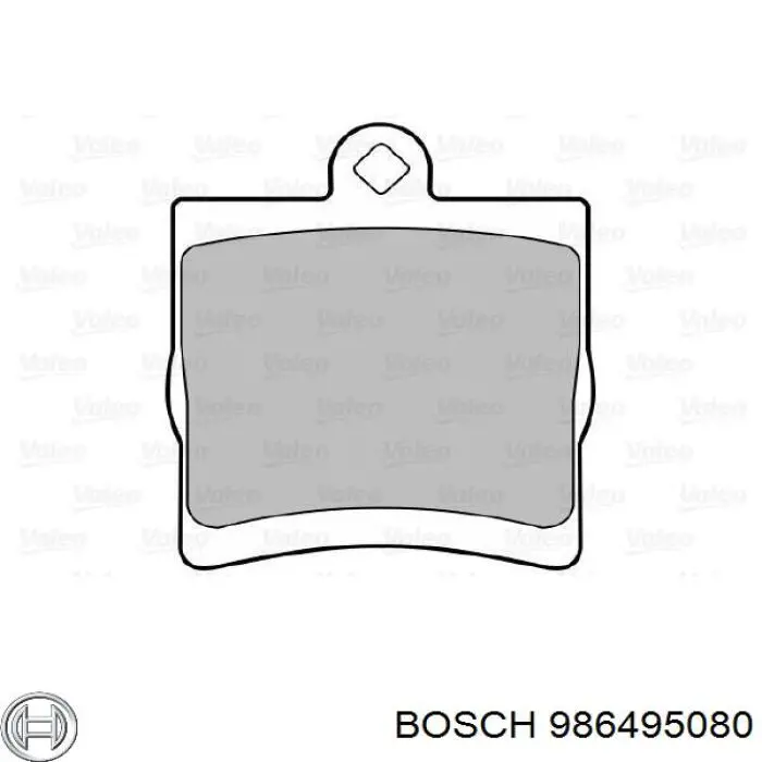 986495080 Bosch Колодки гальмівні задні, дискові