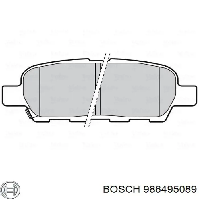 986495089 Bosch Колодки гальмівні задні, дискові