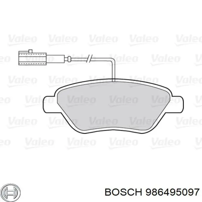 986495097 Bosch колодки гальмівні передні, дискові