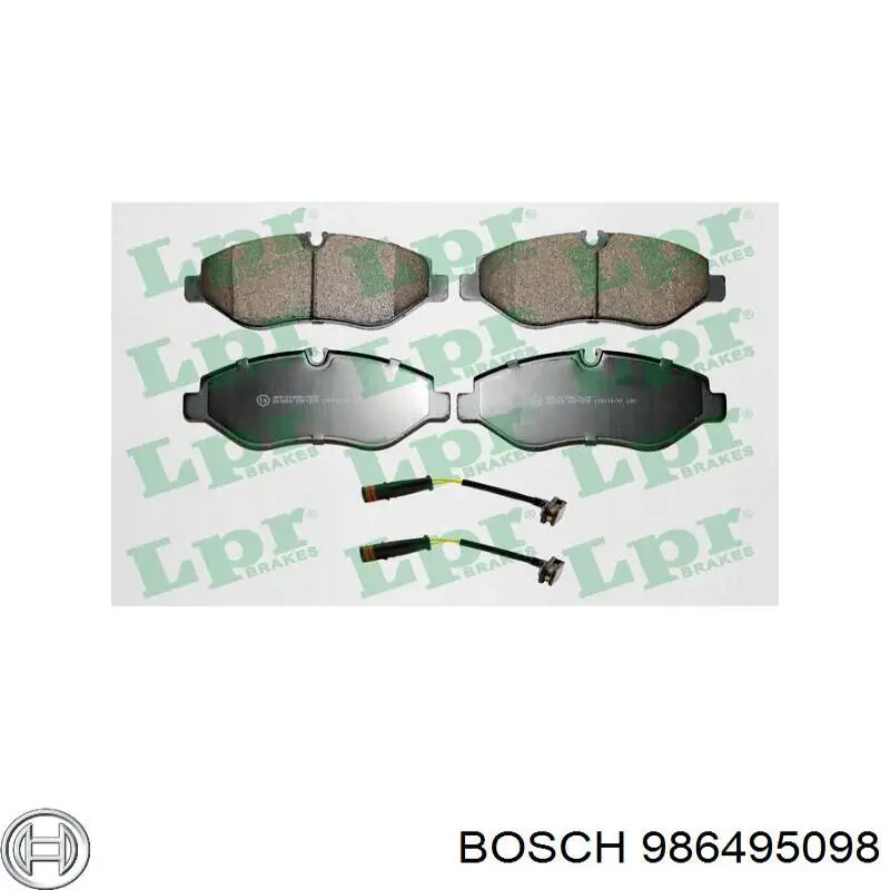 986495098 Bosch колодки гальмівні передні, дискові
