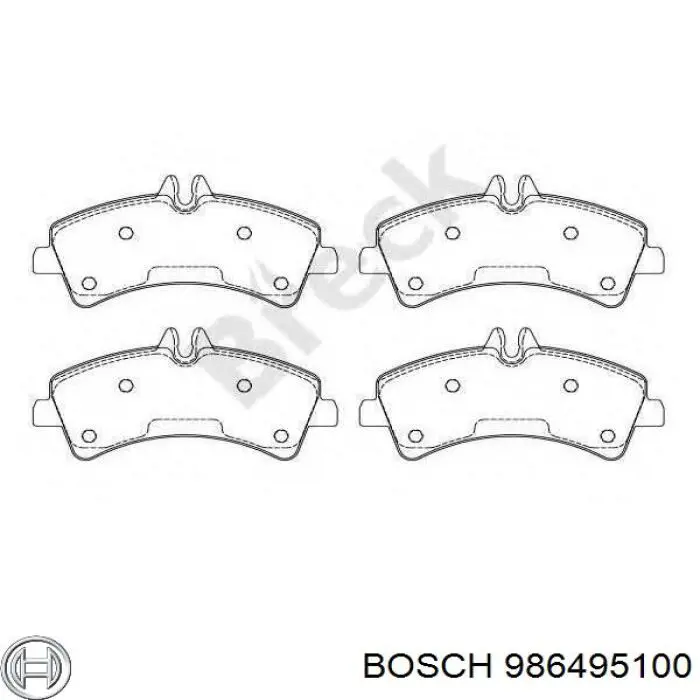 Задні гальмівні колодки Bosch 986495100 ціна, від 18.12 USD