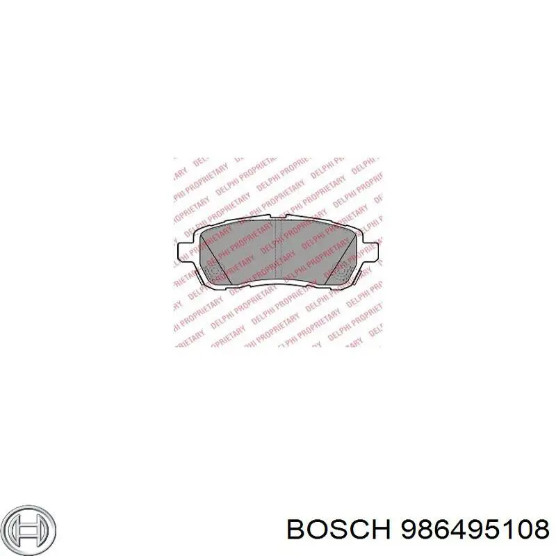 Купити 986495108 Bosch Колодки гальмівні передні, дискові