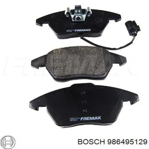 Купити 986495129 Bosch Колодки гальмівні передні, дискові